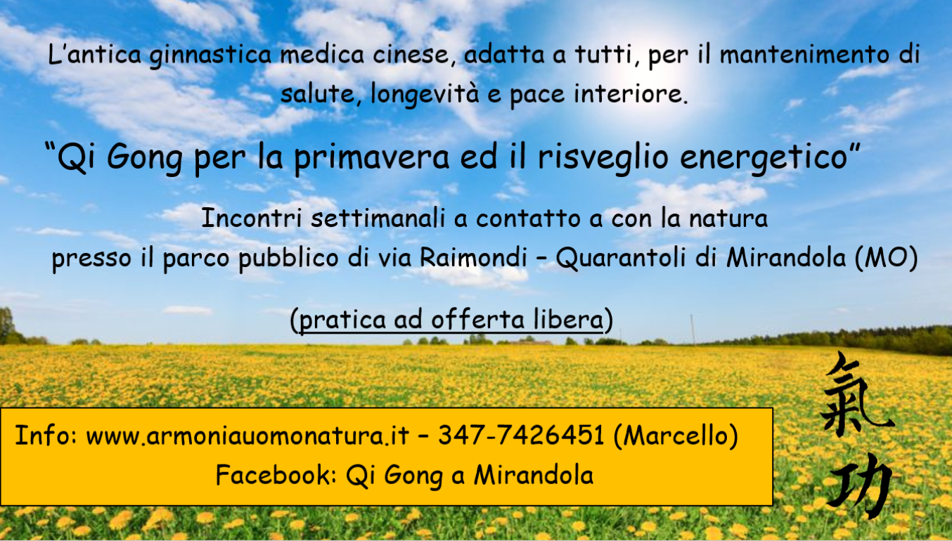 Qi Gong al parco Quarantoli Mirandola